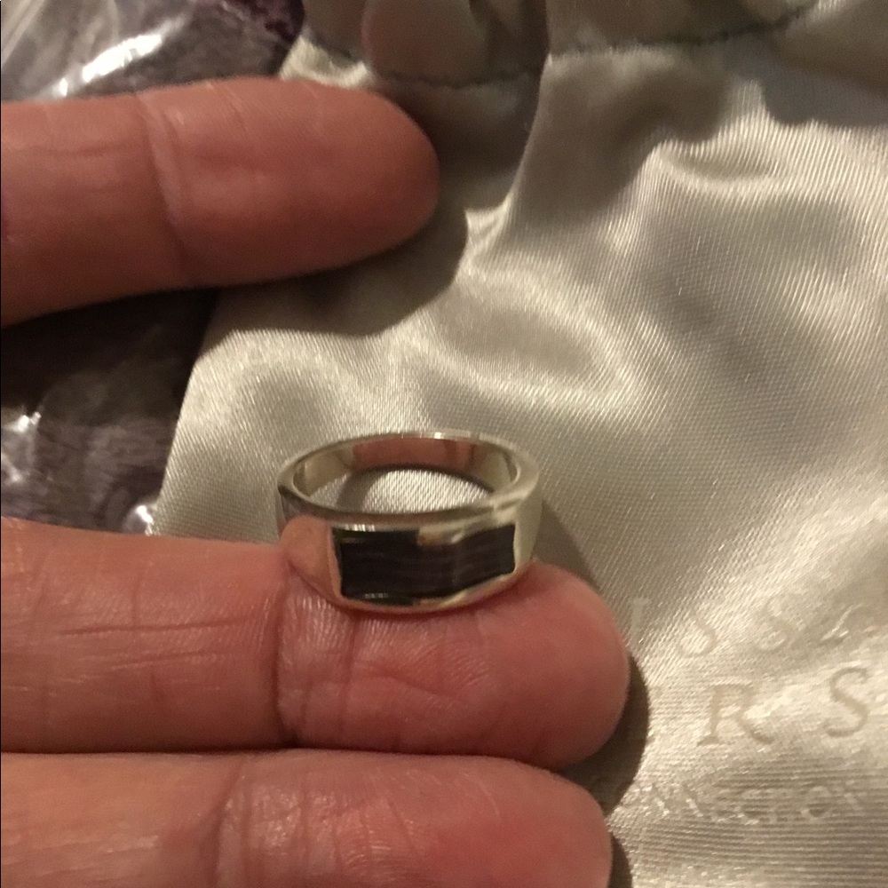 Vintage Melissa Rivers Sterling Silver & Purple Enamel Ring, 7 NIB